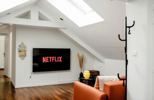 Le Mansardé chaleureux T3 - 2 chambres Netflix WIFI - Foto 7