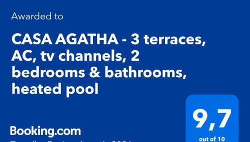 CASA AGATHA - 3 terraces, AC, tv channels, 2 bedrooms & bathrooms, heated pool - Foto 2