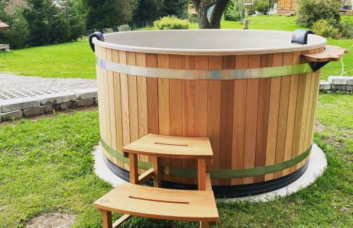 Le Chalet de la Devinière, bain nordique extérieur chauffé - Foto 6