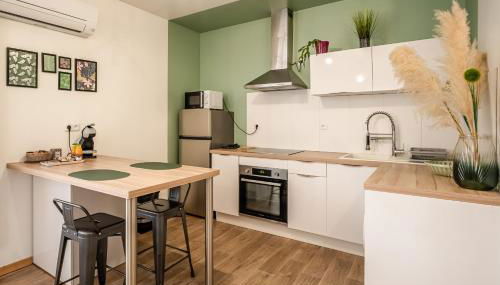 Cosy Green Clim Wifi Centre ville 2 pers - Foto 3, stove