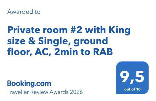 Private room #2 with King size & Single, ground floor, AC, 2min to RAB - Foto 20