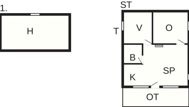 6 Person Holiday Home in Hovborg - Foto 4, Planta do andar