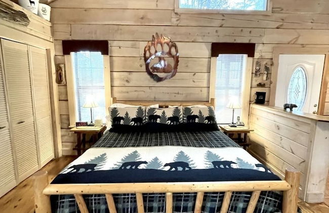 Perfectly private! Hot tub, king sized bed, grill, washer/dryer, and motorcycle friendly! Studio Cabin by RedAwning - Foto 4