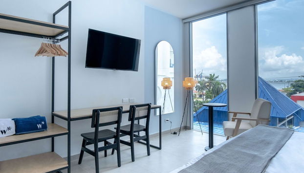 w Dazzling 2BR w Fantastic Terrace in CTG - Foto 5, Habitación