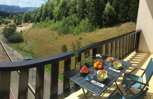 Confortable Studio de montagne avec loggia et jolie vue Les Rousses "Le Flocon des Cimes" Station de ski familiale Jura 39 - Foto 20