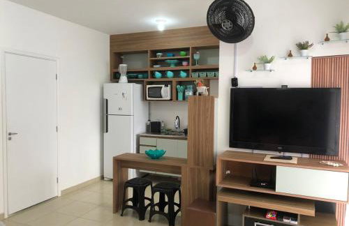 Apto frente o mar com 3 piscinas Wi-Fi gratuito aceito pet - Foto 47