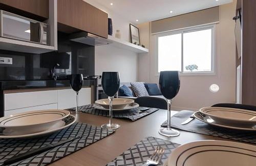 Studio prox shopping Curitiba Wifi, TV a Cabo e ar by UROOMS - Foto 23