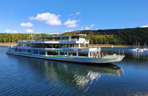Natur-Design "Platzhirsch Sauerland" - Sauna, Kamin, Balkon, Garten, Hütte, Grill - Foto 48