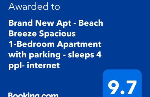 Brand New Apt - Beach Breeze Spacious 1-Bedroom Apartment with parking - sleeps 4 ppl- internet - Foto 3