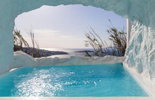 Mykonos Town Black Villa with Cave Heated Pool - Foto 61