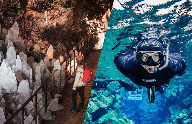 Silfra Schnorcheln & Lavatunnel Combo Tour - Foto 1