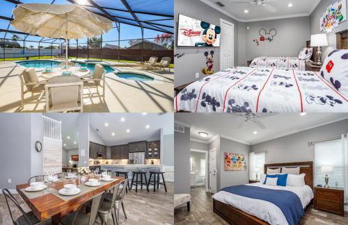 Gorgeous Modern 6BR South Facing Private Pool Hot Tub BBQ Theater 2 Miles Disney - Foto 55