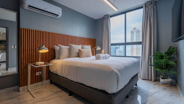 w Majestic 1BR w Beautiful View in Calle 50 - Foto 2, Habitación