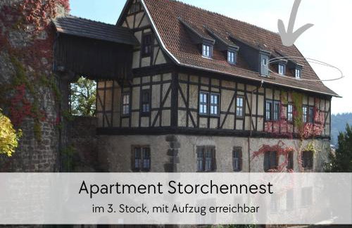 STORCHENNEST - Scandi Style - in der historischen Hinterburg Schlitz - mit Aufzug, Parkplatz & Garten - nahe Fulda und Bad Hersfeld - Foto 11