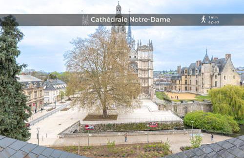 Le Cocon de la Cathédrale - Hypercentre Evreux - Jungle Chic - Vue sur l'Iton et Cathédrale - Foto 25