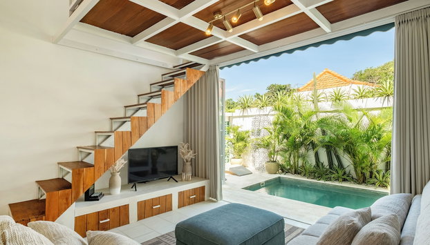 Tropical 1BR Private Pool Villa, 8 mins to beach In Uluwatu - Foto 5, Habitación