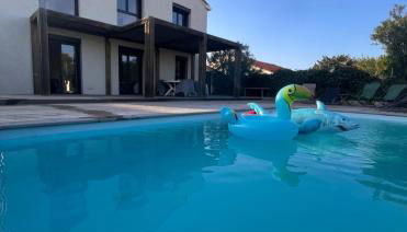 Piscine privative, CLIM, WIFI, 150m de la plage, 6 couchages, bel appartement rdc - Foto 3