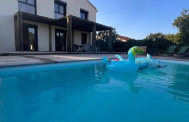 Piscine privative, CLIM, WIFI, 150m de la plage, 6 couchages, bel appartement rdc - Photo 3