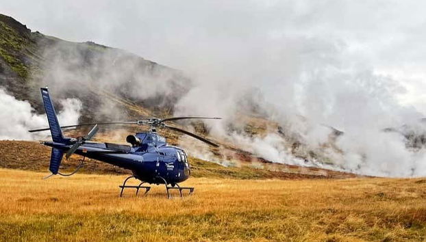 Hélicoptère pendant l'activité