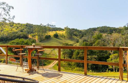 Chale Alcantara Jacuzzi, Lareira e Deck com Vista - Foto 32