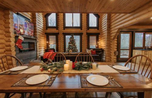 Log House Chalet, Volleyball field, Sauna, Hot Tub - Foto 36