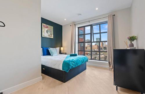 #45 2 bed Lux Fountain Lofts Digbeth - Near Blakesley Hall Museum - Sleeps 5 - "Perfect for Contractors and Families " - Foto 14