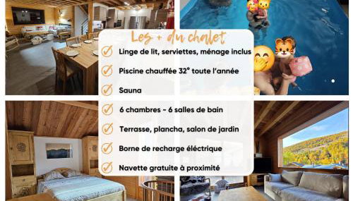 Chalet La Tanière 14 Pers - piscine chauffée et sauna - Vars Saint Marcellin - Foto 4