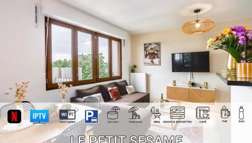 Paris au PETIT SÉSAME jacuzzi cosy Stade De France 6 personnes Wifi Terrasse Parking privé - Foto 3