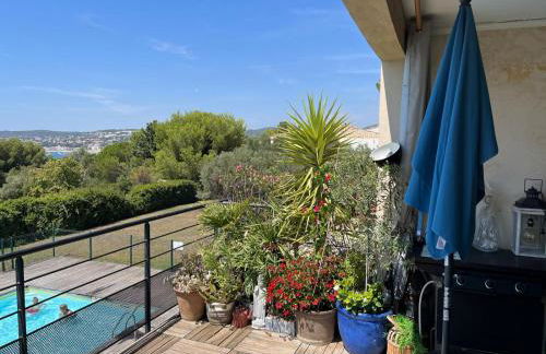 Appart, vue mer exceptionnelle à sanary, à pied 10mn criques et plage - Foto 21
