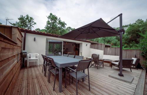 Maison vu Lac en première ligne du lac de Lacanau avec terrain de tennis privatif - Foto 32