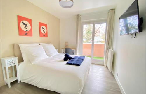 Le cocon urbain - Modern 4BR Apartment with Free Parking, High-Speed Wifi, Quick Access to A6 & N7 - Foto 15