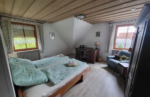 Große ruhige Ferienwohnung in Segringen, Dachterasse, Fernblick vom Grundstück - Foto 8