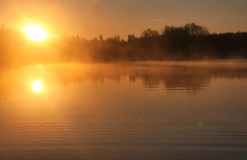 Mazurski Domek Papy Smerfa plaża pomost jezioro prywatny staw gospodarstwo pasieka - Foto 25