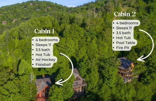 2 Cabins ~ Sleeps 22 ~ 100 Feet Apart ~ Ski in out - Foto 1