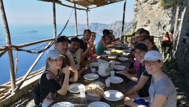 Desfrutando do almoço