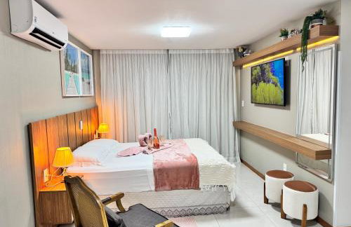 Magnífico APARTAMENTO de Charme - 3 quartos AR CONDICIONADOS SPLIT - Beira Mar, 2 banheiros, 2 Vagas Garagem, 4 Varandas, 2 Elevadores, Redes para Descanso, Wi-Fi, Air Fryer, Disney Plus, HBO Max, Cadeiras de Praia e Caixa Térmica - Photo 10