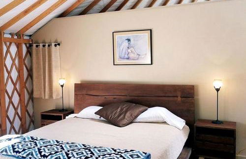 Unique Yurt Rental on Peony Farm with Riverfront View in Clyde, North Carolina - Foto 19