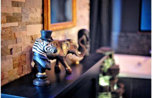 Duplex Safari jusqu'à 4 personnes, Spa XXL, day use, 5 min centre ville, cinéma, cascade et lit sous les arbres - Foto 10