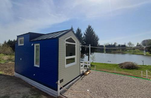 Mazurski Domek Papy Smerfa plaża pomost jezioro prywatny staw gospodarstwo pasieka - Foto 1