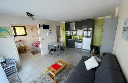 Confortable Studio de montagne avec loggia et jolie vue Les Rousses "Le Flocon des Cimes" Station de ski familiale Jura 39 - Foto 6