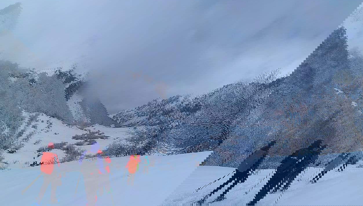 Paseando con raquetas de nieve por Valle de Lago