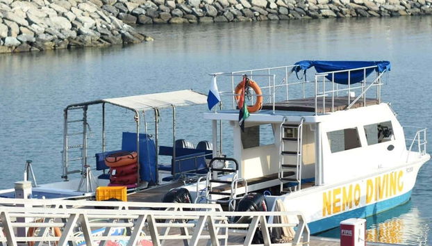 The boat that heads to the diving site