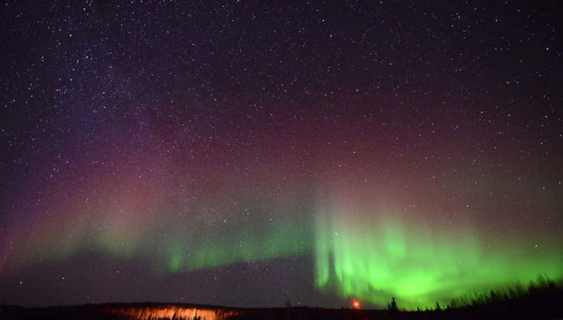 Contemplando lo spettacolo naturale