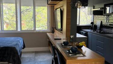 Lindo Studio 5min Av Carlos Gomes e Consulado USA - Foto 5