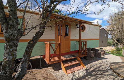 Roulotte cosy avec jacuzzi et spa, massages bien-être, nature et calme, près de Lyon - FR-1-582-477 - Foto 1