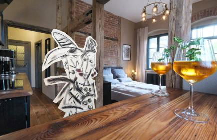 Altstadt Apartment in Torgau mit Balkon und Kunstgarten - Foto 1