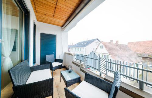 Modernes Apartment mit Balkon, Parkplatz, Waschmaschine für 4-5 Gäste - Foto 33