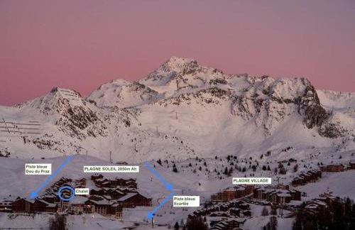 Chalet familial idéal 2 familles nombreuses Ski aux pied 12 pers Plagne Soleil - Foto 51