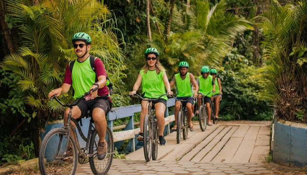 Exploring the area by bike