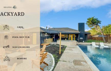 Posh 6BR 2,5BA Holiday Home with Pool, Media-Game Room & Hot Tub - Foto 44